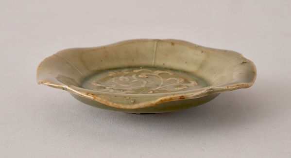 No.8宋時代 官窯 六角盤 「 官」在銘、骨董品 文宝庫C Y