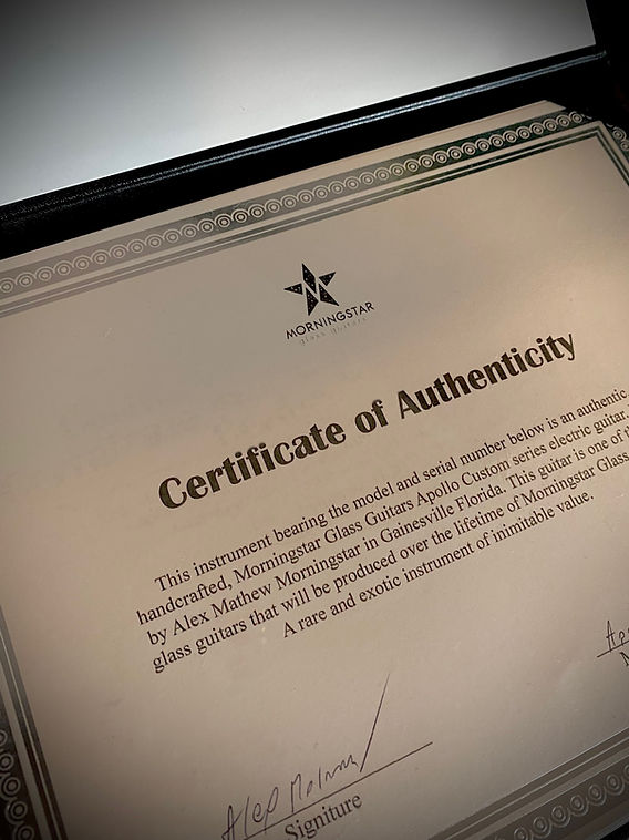 Certificates of Authenticity