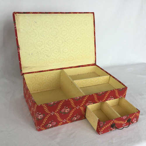 フランス アンティーク メルスリーボックス ソーイングボックス 裁縫箱