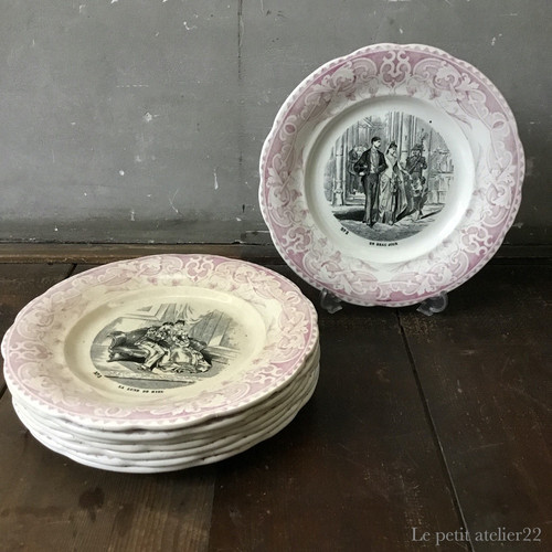 フランス アンティーク プレート グリザイユ A 専用❣️フランス