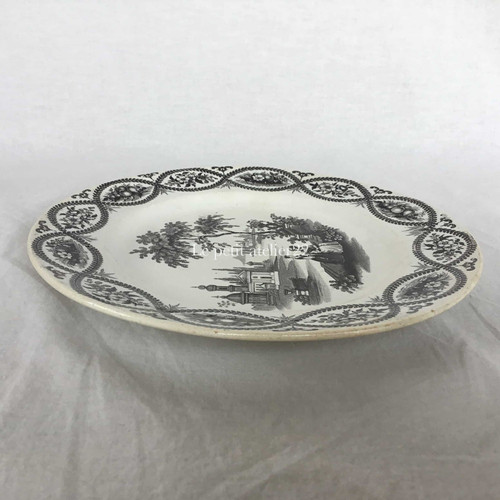 フランス ボルドー窯 David Johnson & Co アンティーク グリザイユ