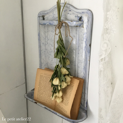 3点セット) チェコスロバキア アンティーク ホーロー レードルラック