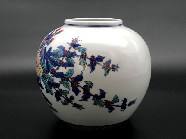 鍋島染付花図平鉢 [B24870] 鍋島染付花図平鉢 [B24870] 鍋島染付花図