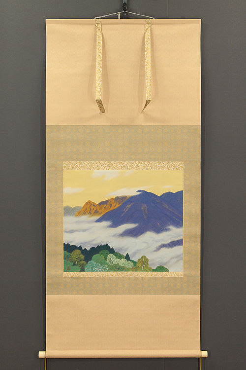 真作橋本雅邦⁄山水人物図⁄秋景山水図⁄掛軸⁄名家