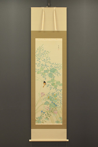 真作】高橋草坪/疏園遊蜂図/野菜図/白菜図/掛軸/名家伝来/