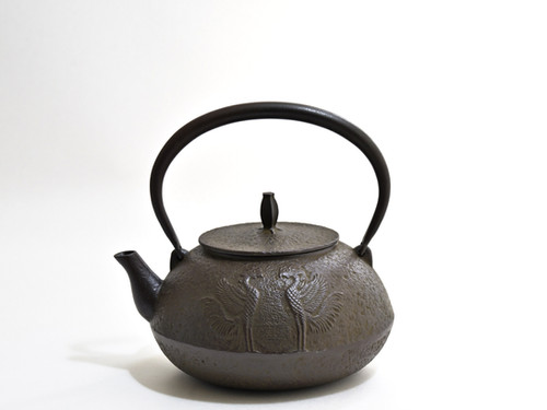 鉄瓶 平丸型 鳳凰 1.2L | 南部鉄器 幸工芸 鉄瓶
