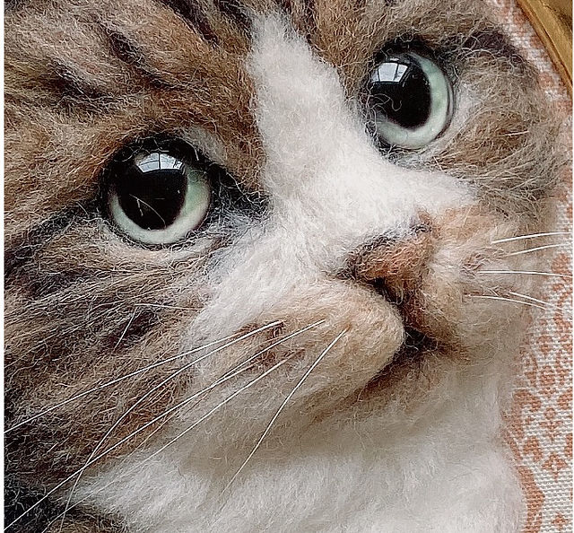 YACO様 犬 額縁入り羊毛フェルト 羊毛フェルト オーダー 額飾り