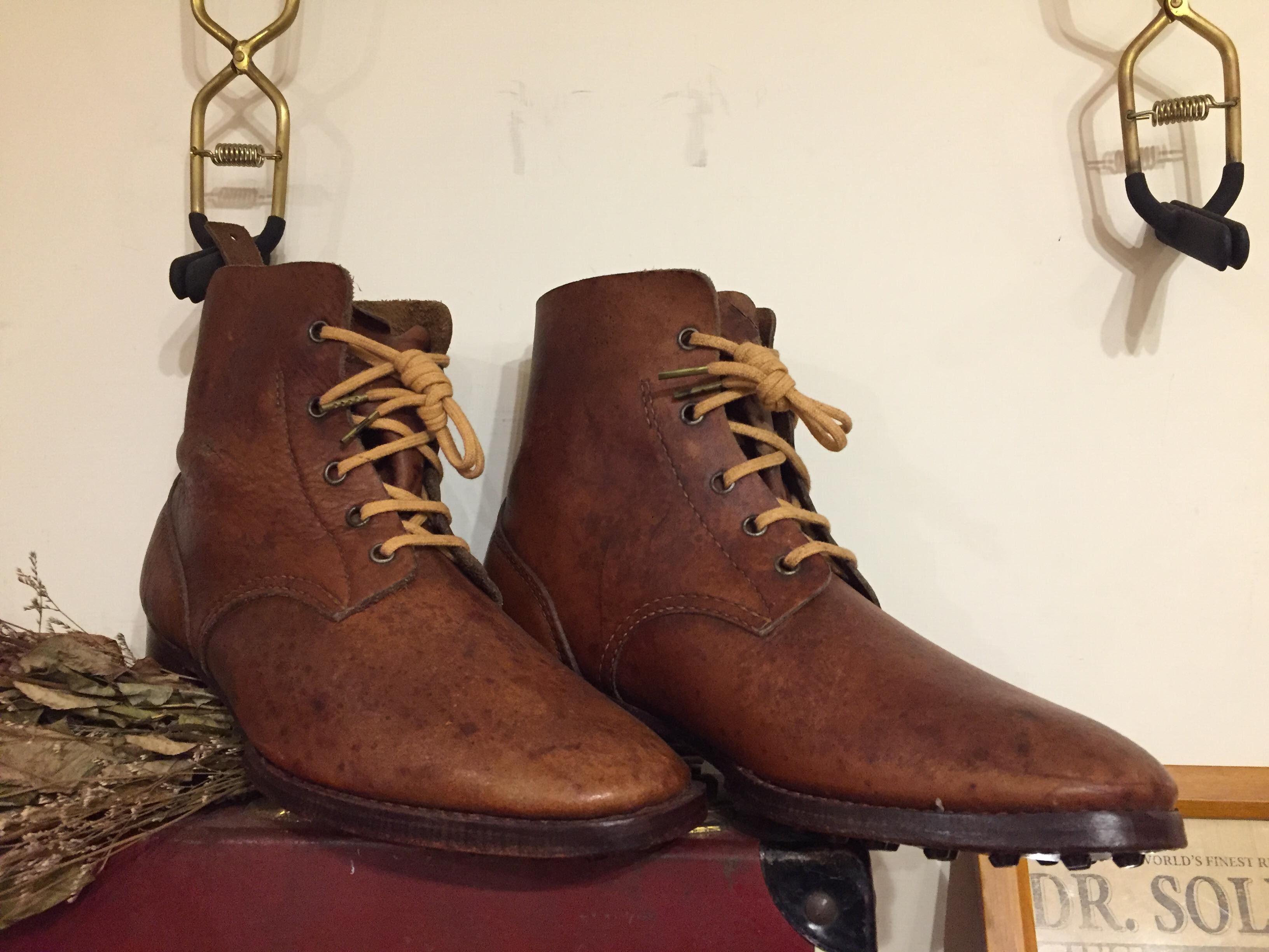 舟】日本陸軍編上靴 昭五式 昭和十四年製 官給