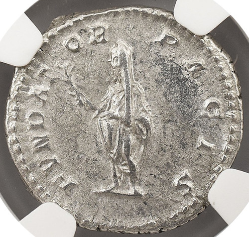 ローマ帝国 デナリウス銀貨 ジュリア・マエサ NGC鑑定付き XF Ch XF 4