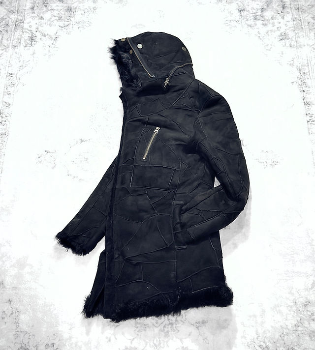 Tornado Mart - Shearling Patchwork Leather Bono Jacket | GosuArchive