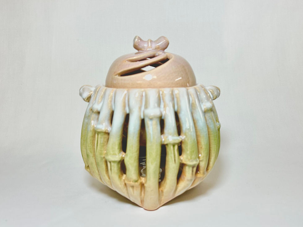 清乾隆緑釉回転式透かし彫り香炉 景徳鎮 陶磁器 装飾品 現代工芸品