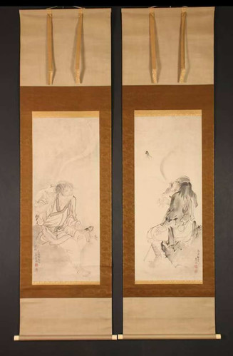 円山応挙｜蝦蟇鉄拐図 | Rokuon Art 円山応挙 双幅 ［蝦蟇鉄拐