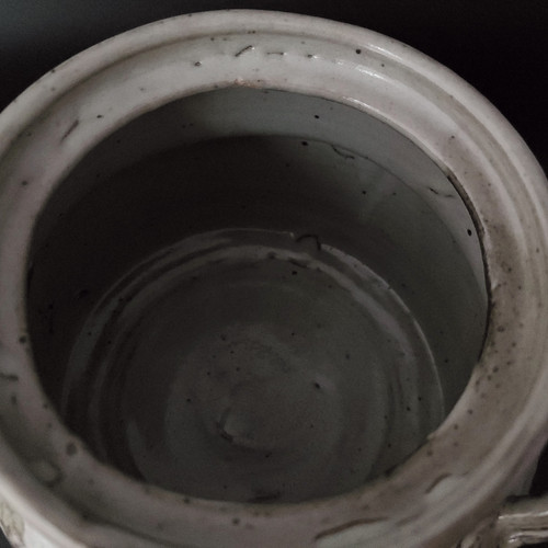 茶道具 唐津写 耳付 水指 江崎敏夫 共箱 瀬戸 多治見 現代陶芸 からつ