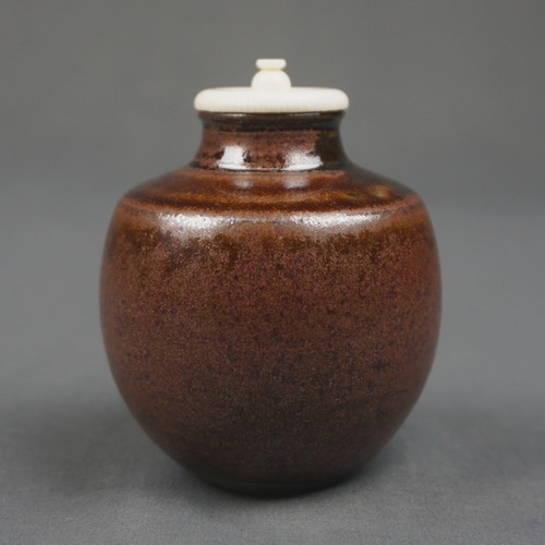 摸）大名物 本能寺文琳茶入（仕覆：朝倉廣東) | seishodo.com