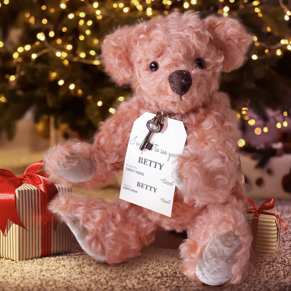 2024 手作りテディベア ベージュブラウン(最高級の複色モヘア