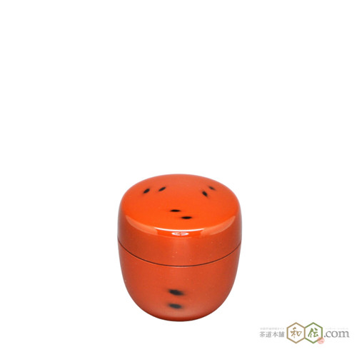 茶道具、輪花根来茶器