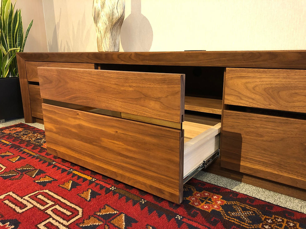 サカミツ家具】テレビボード無垢ナラテレビ台 引き出し付き