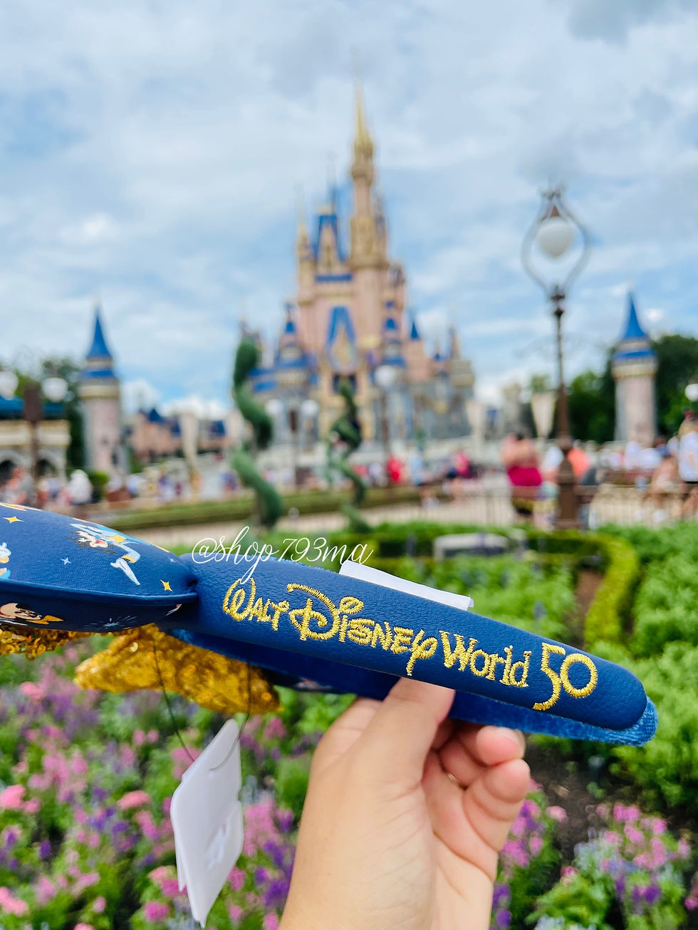 ディズニーカチューシャ、フロリダディズニー50周年記念ライトアップ