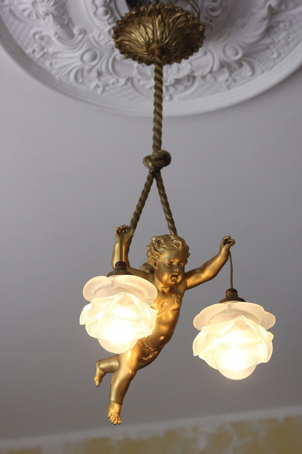フランス アンティーク 天使 エンジェル 注文 シャンデリア ペンダント