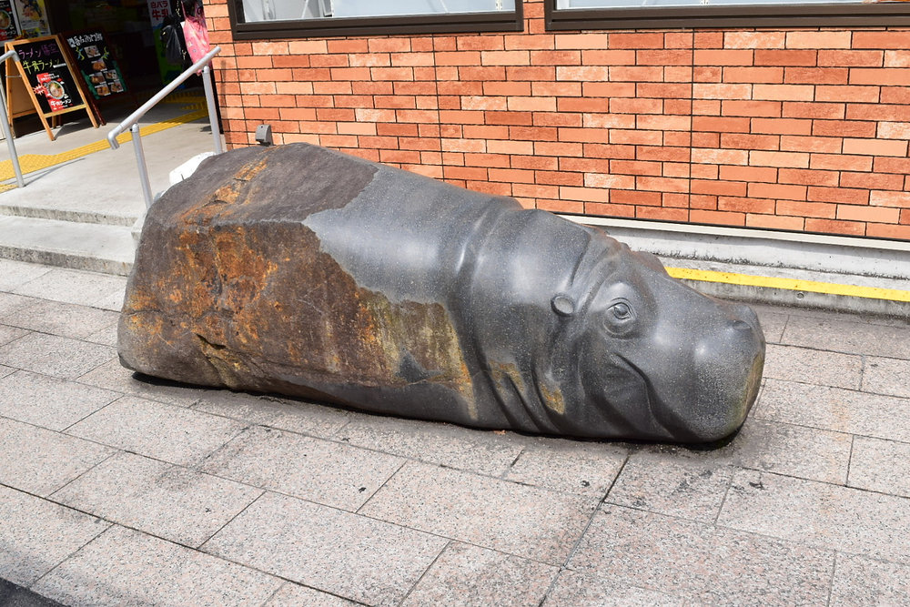 カバの石彫刻 3体セット カバの石彫刻 3体セット カバの石彫刻 3体