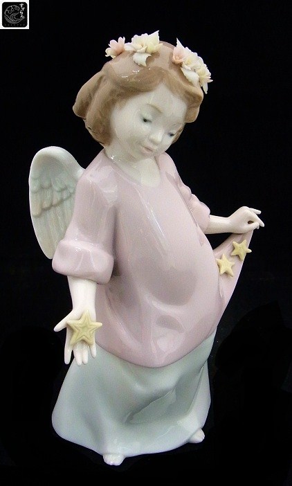 リヤドロ 陶器製 天使の像 約20cm リヤドロ 陶器製 天使の像 約20cm 【