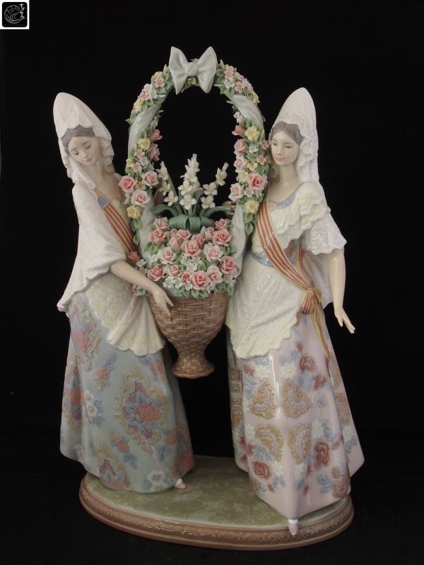 LLADRO リヤドロ バレンシアの少女（花かご）1398 フィギュリン 箱付